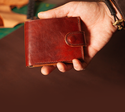 Wallet with data icons