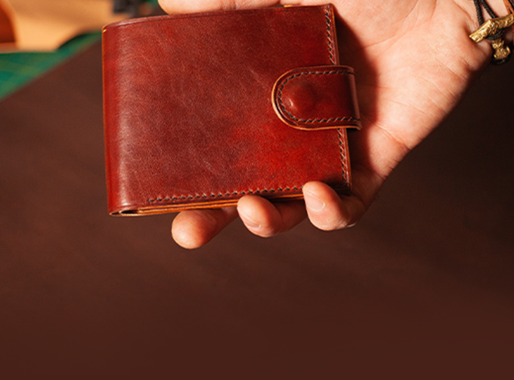 Wallet with data icons